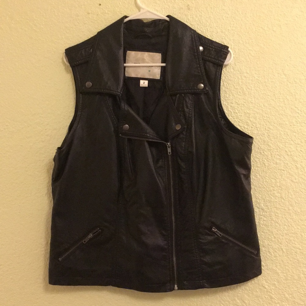 Soft vegan leather rocker vest